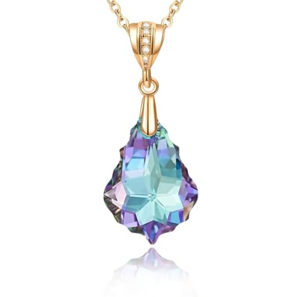 Austrian Crystals Baroque Pendant Necklace for Women